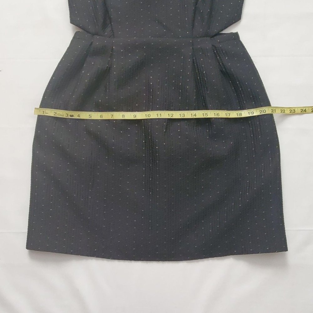 Madewell 1937 Women's Black Midnight Speckle Cut Out Mini Cocktail Dress Size 6 - Picture 14 of 16